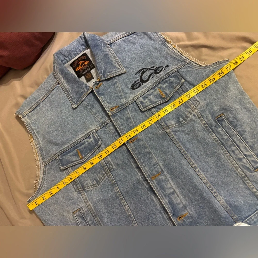 Orange County Choppers Denim Vest Cutoff — XL (Oversized) Vintage